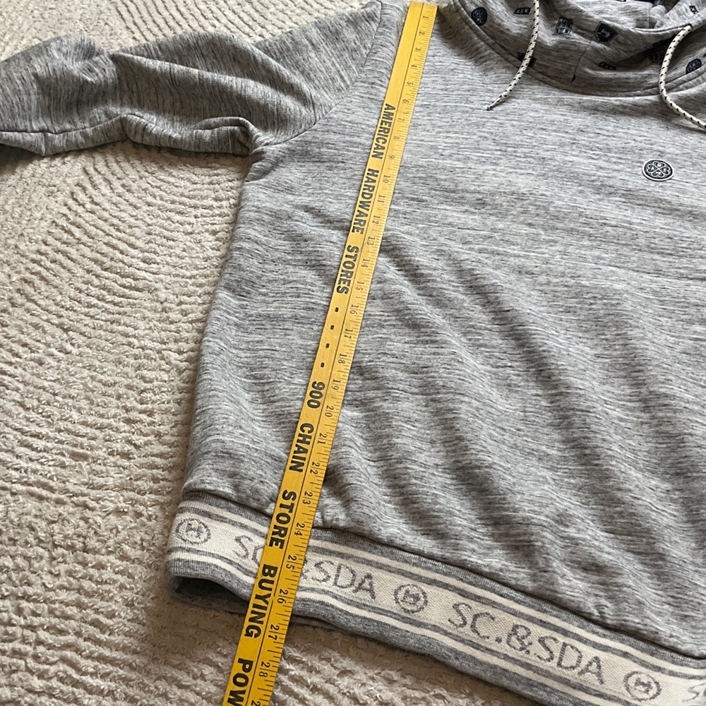 Scotch & Soda Light Heather Gray Pullover Hoodie with Patterned Lining Men’s L - Picture 9 of 16